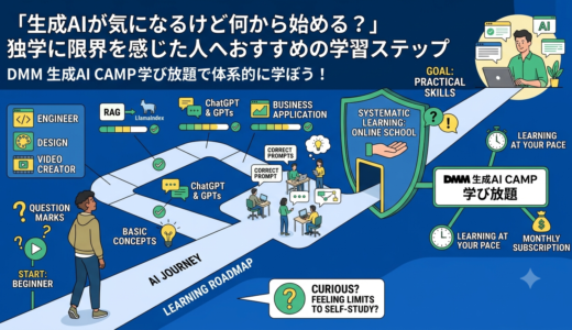 「生成AIが気になるけど何から始める？」独学に限界を感じた人へおすすめの学習ステップ
